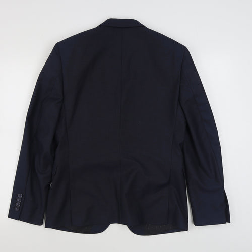 My Very Mens Blue  Polyester Jacket Suit Jacket Size 38