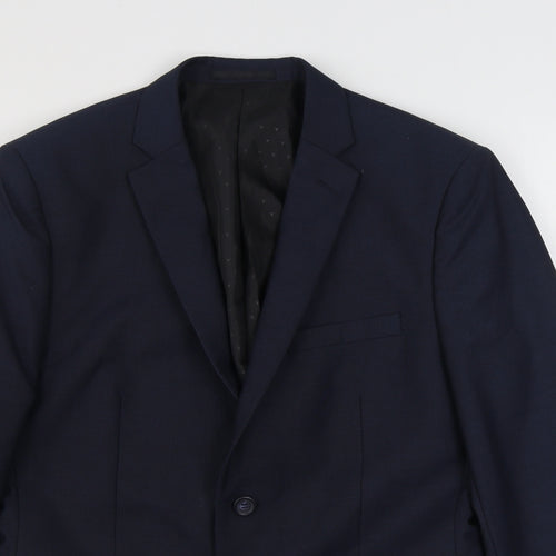 My Very Mens Blue  Polyester Jacket Suit Jacket Size 38