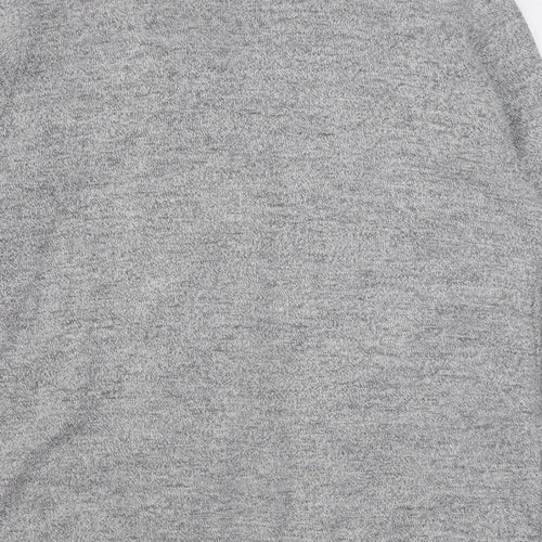 Envy Womens Grey V-Neck  Acrylic Cardigan Jumper Size M
