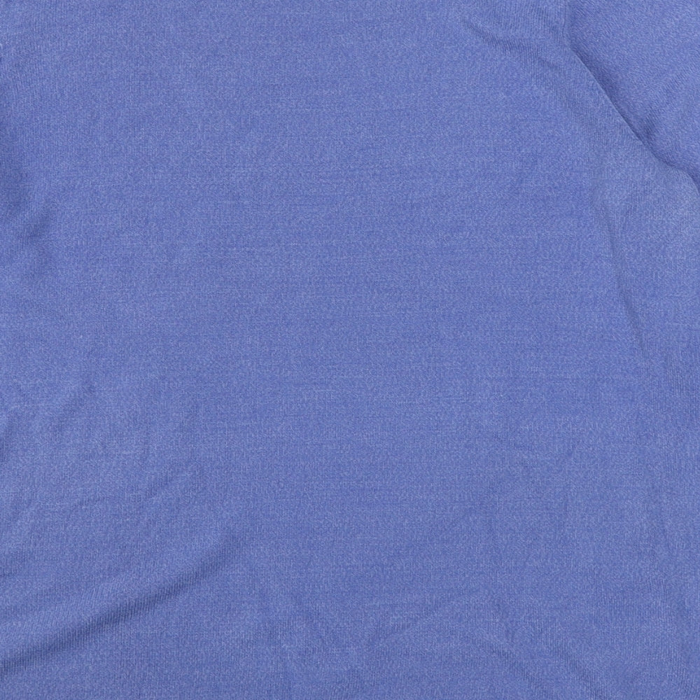 Preworn Womens Blue Boat Neck  Acrylic Pullover Jumper Size 18