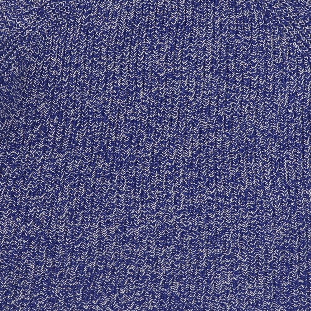 Nutmeg Womens Blue Round Neck  Acrylic Pullover Jumper Size 10