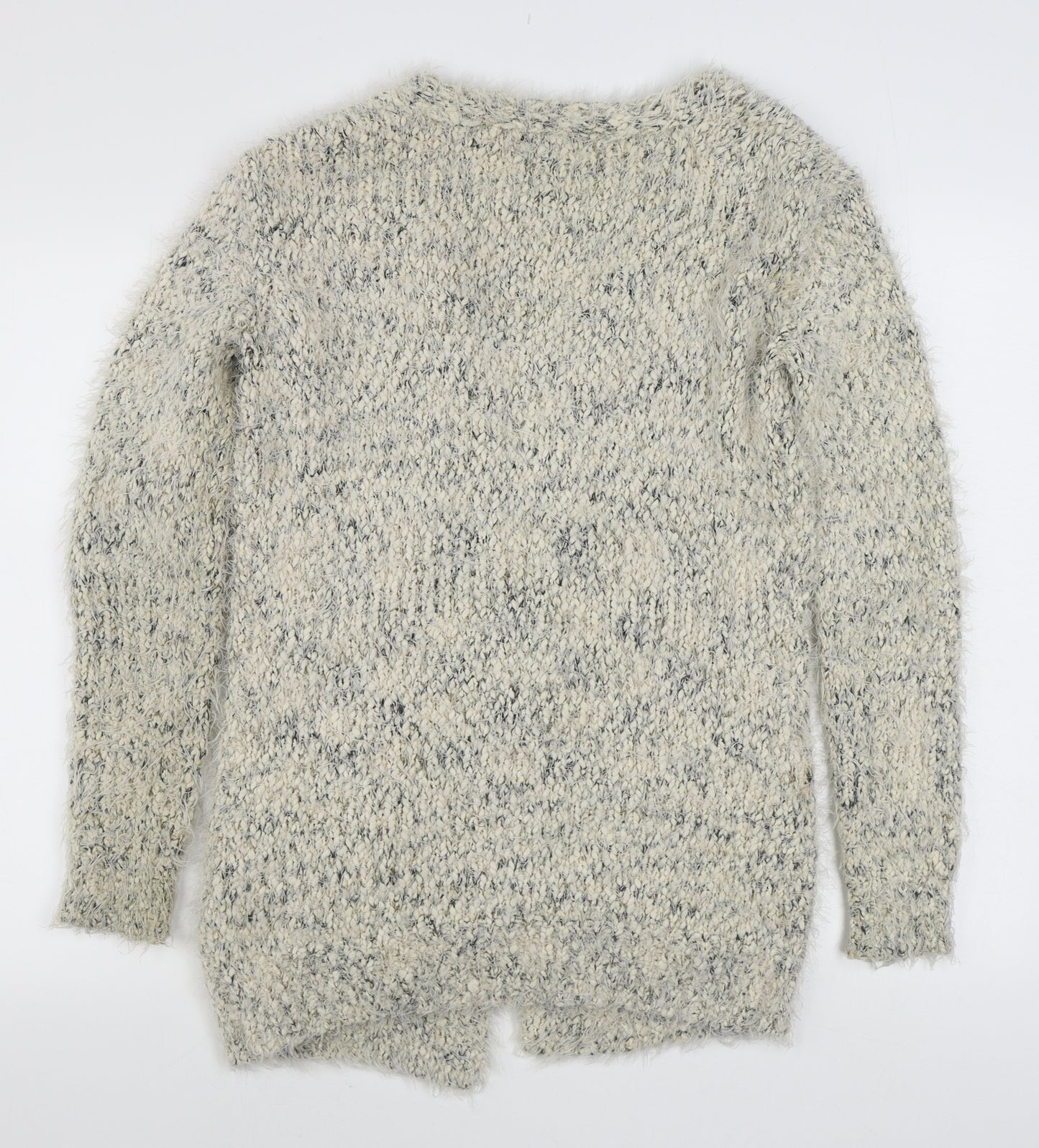 Atmosphere Womens Beige V-Neck  Polyester Cardigan Jumper Size 6