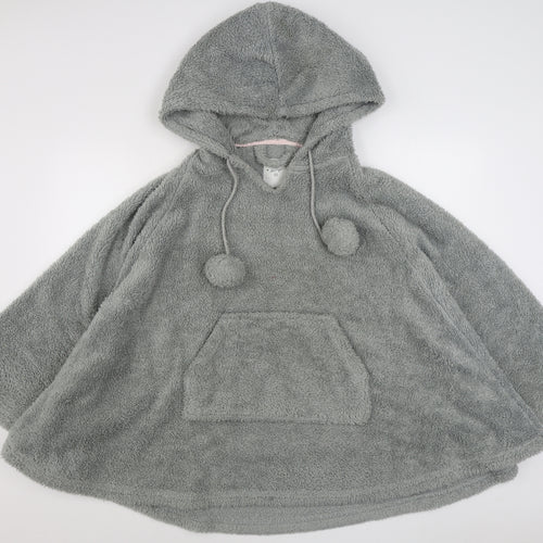 Primark Womens Grey Solid Polyester Kaftan Robe Size S