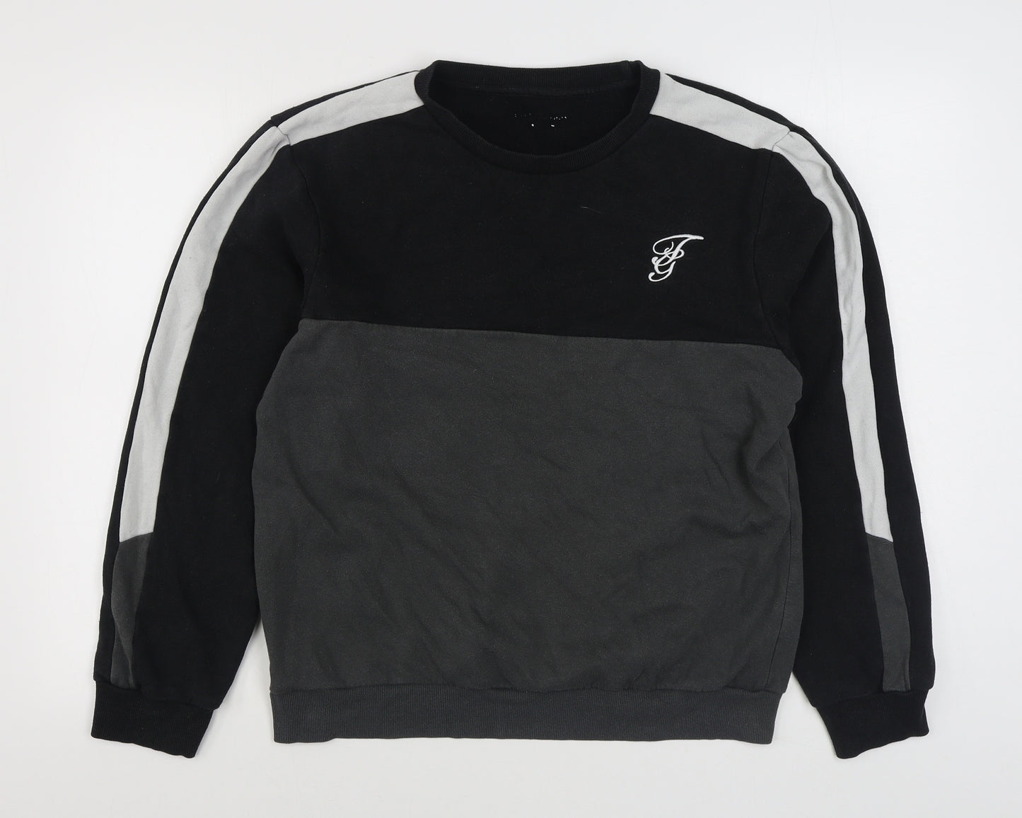 Studio Retail Mens Black  Cotton Pullover Sweatshirt Size M