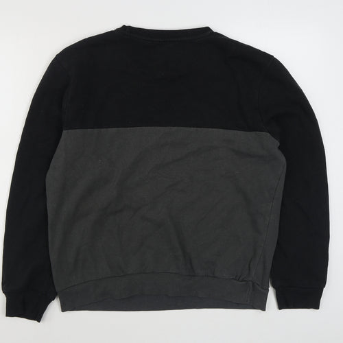 Studio Retail Mens Black  Cotton Pullover Sweatshirt Size M