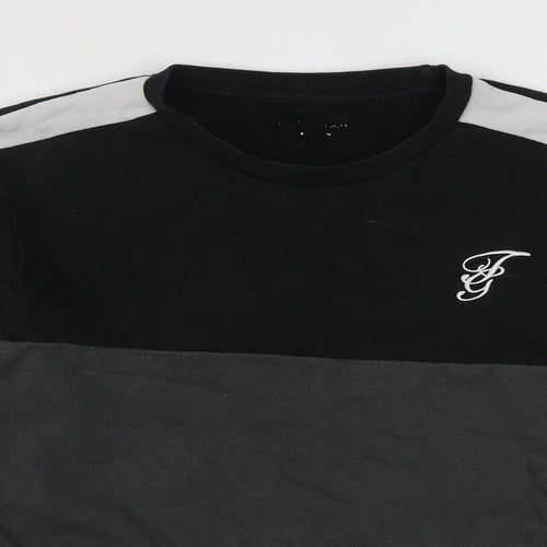 Studio Retail Mens Black  Cotton Pullover Sweatshirt Size M