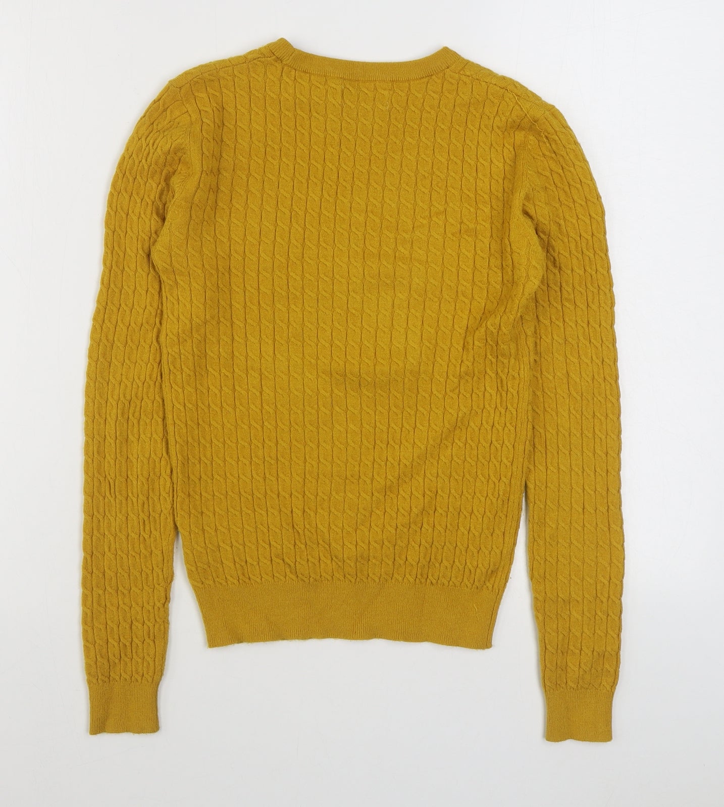 Matalan Womens Yellow Round Neck  Viscose Pullover Jumper Size 10