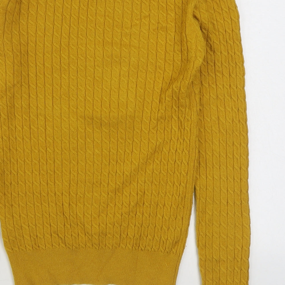 Matalan Womens Yellow Round Neck  Viscose Pullover Jumper Size 10