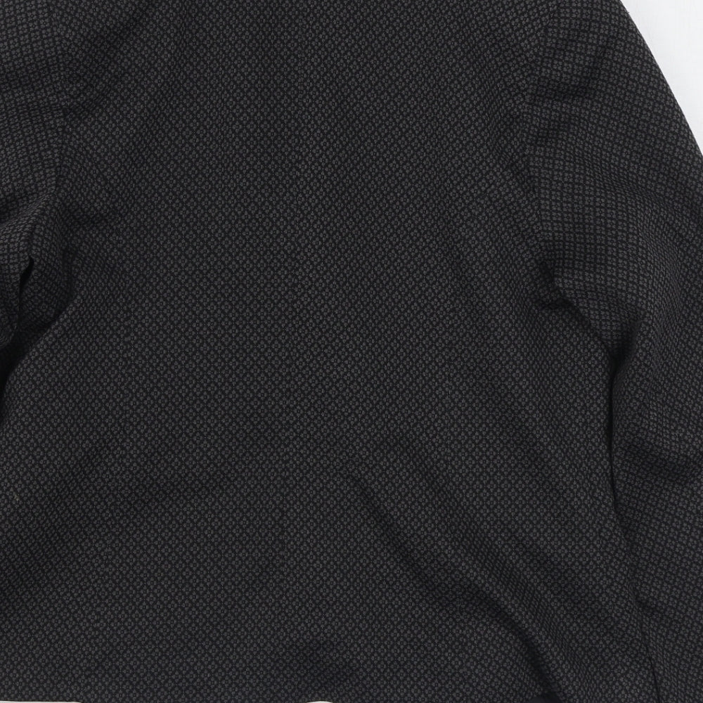 Primark Womens Grey Geometric  Jacket Blazer Size 16