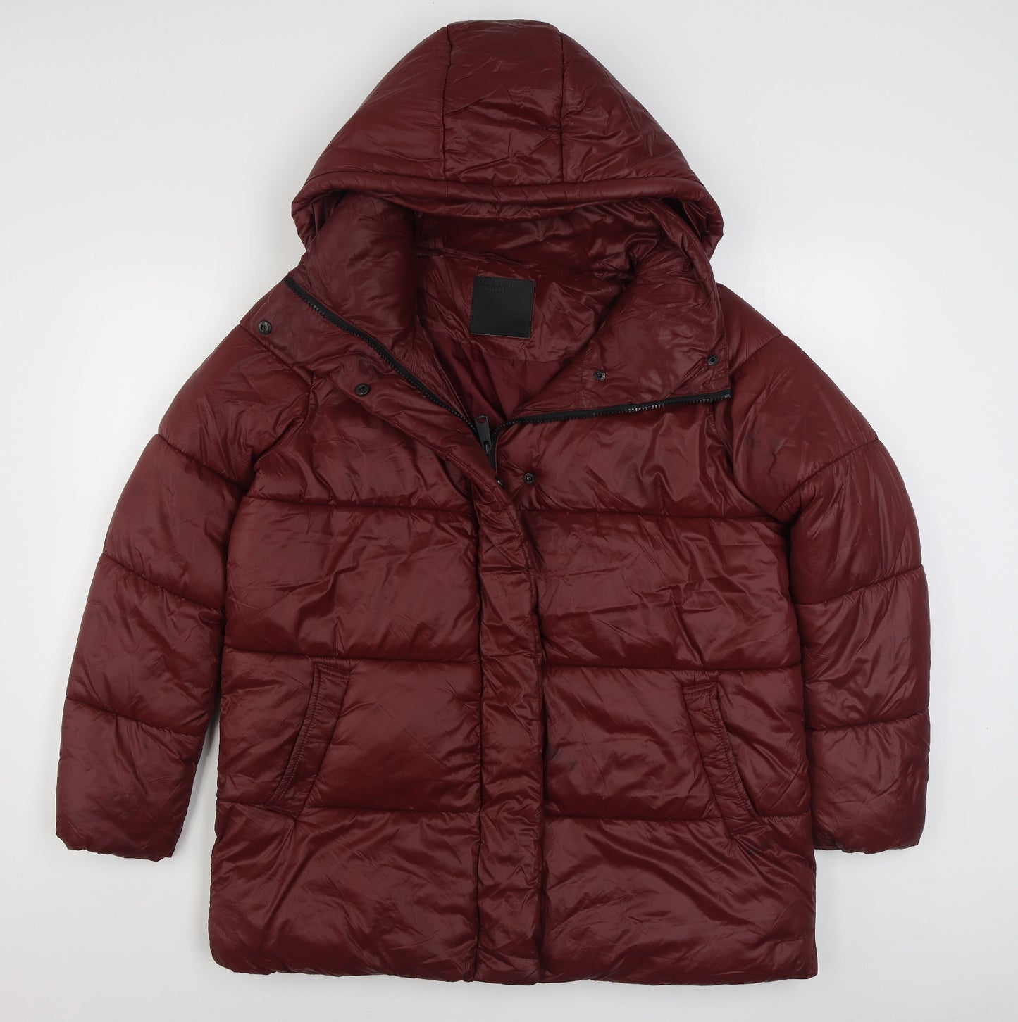 Matalan Womens Red   Puffer Jacket Coat Size 12  Zip