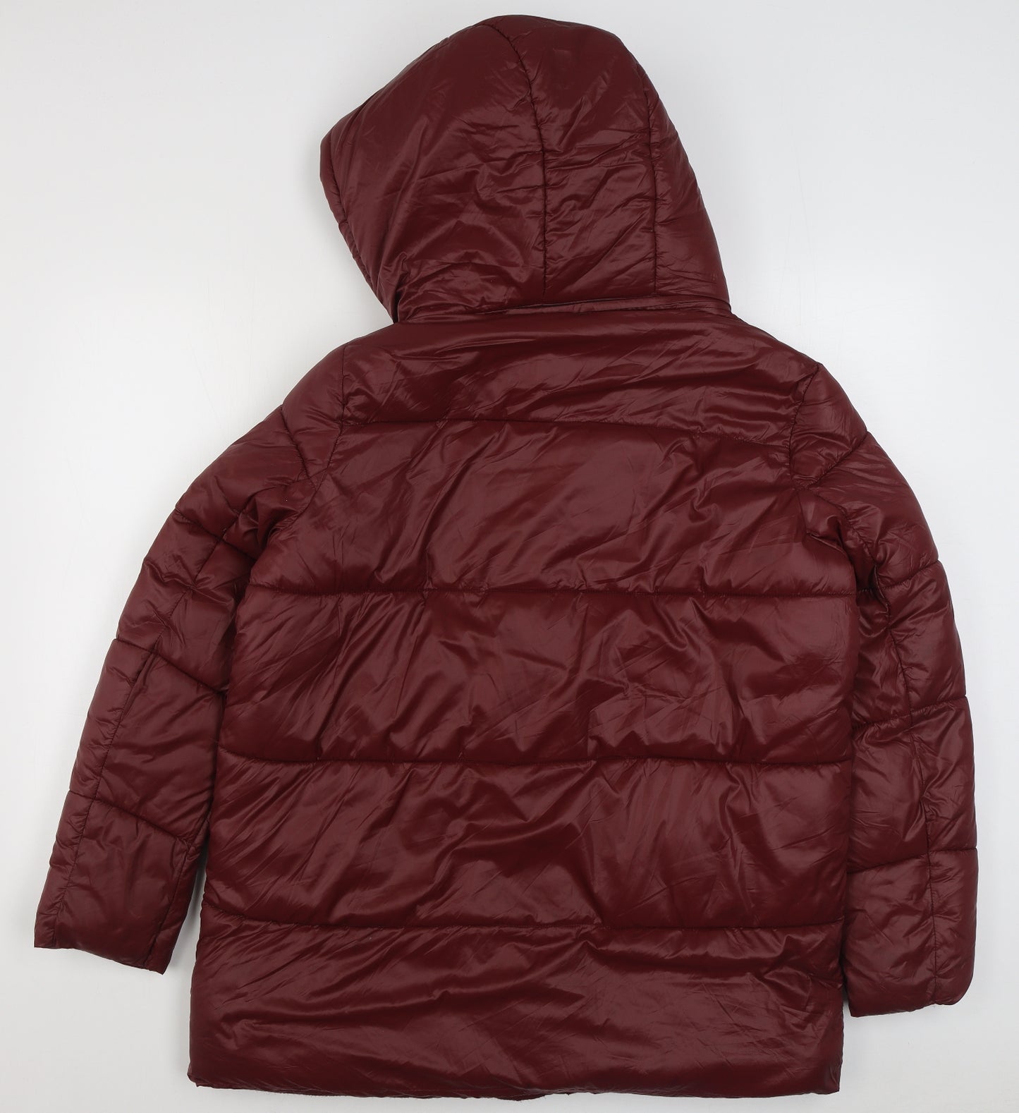 Matalan Womens Red   Puffer Jacket Coat Size 12  Zip