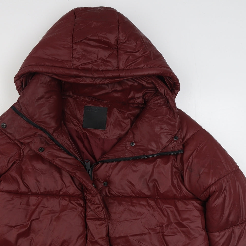 Matalan Womens Red   Puffer Jacket Coat Size 12  Zip