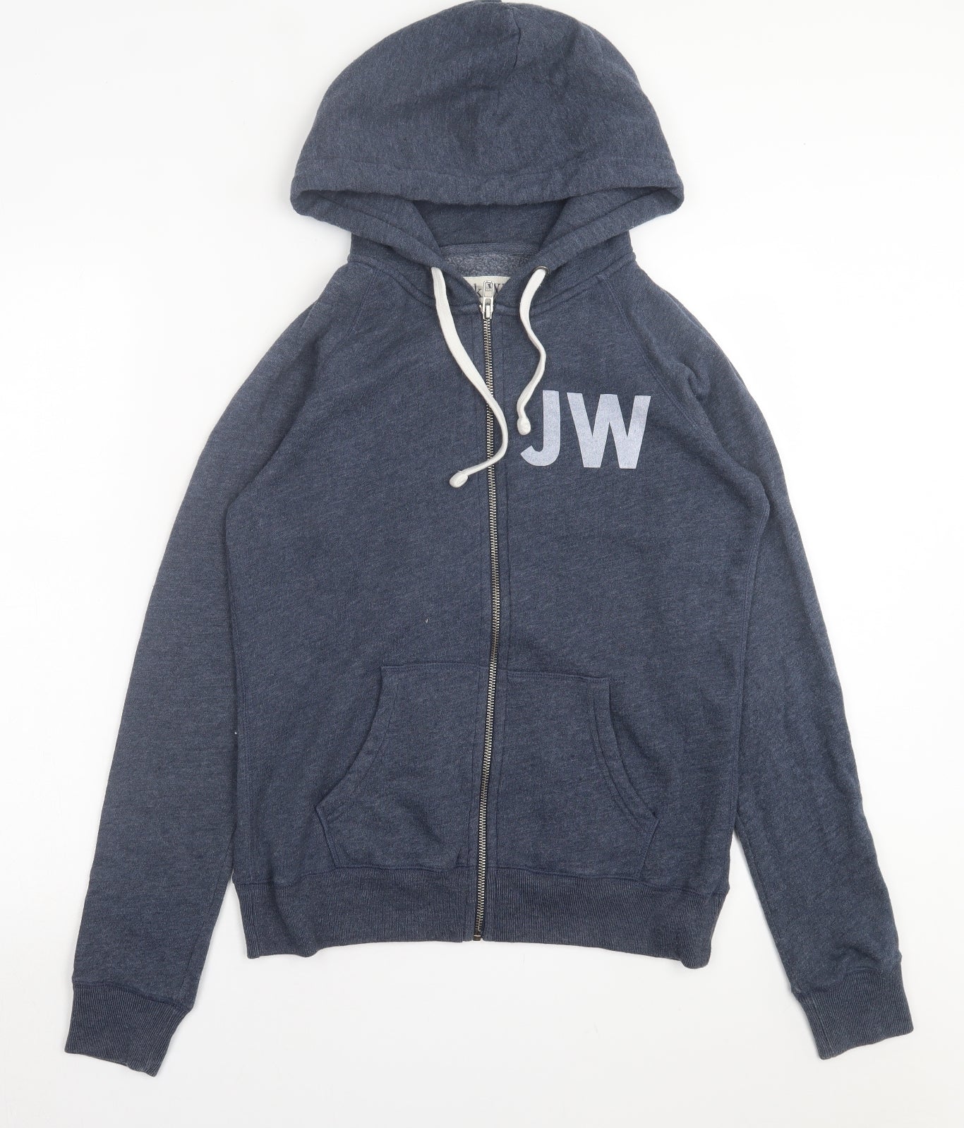 Jack Wills Womens Blue  Cotton Full Zip Hoodie Size 12  Zip