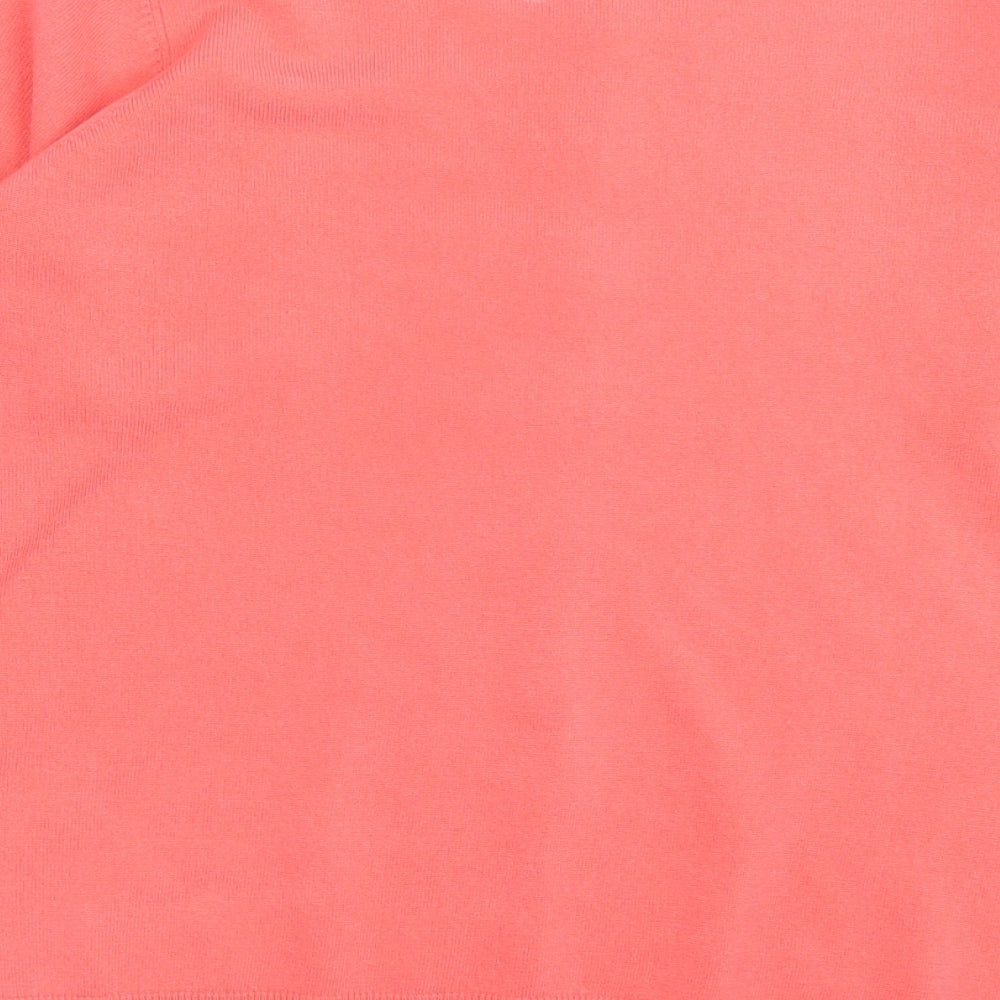 BHS Womens Pink Crew Neck  Acrylic Cardigan Jumper Size 14