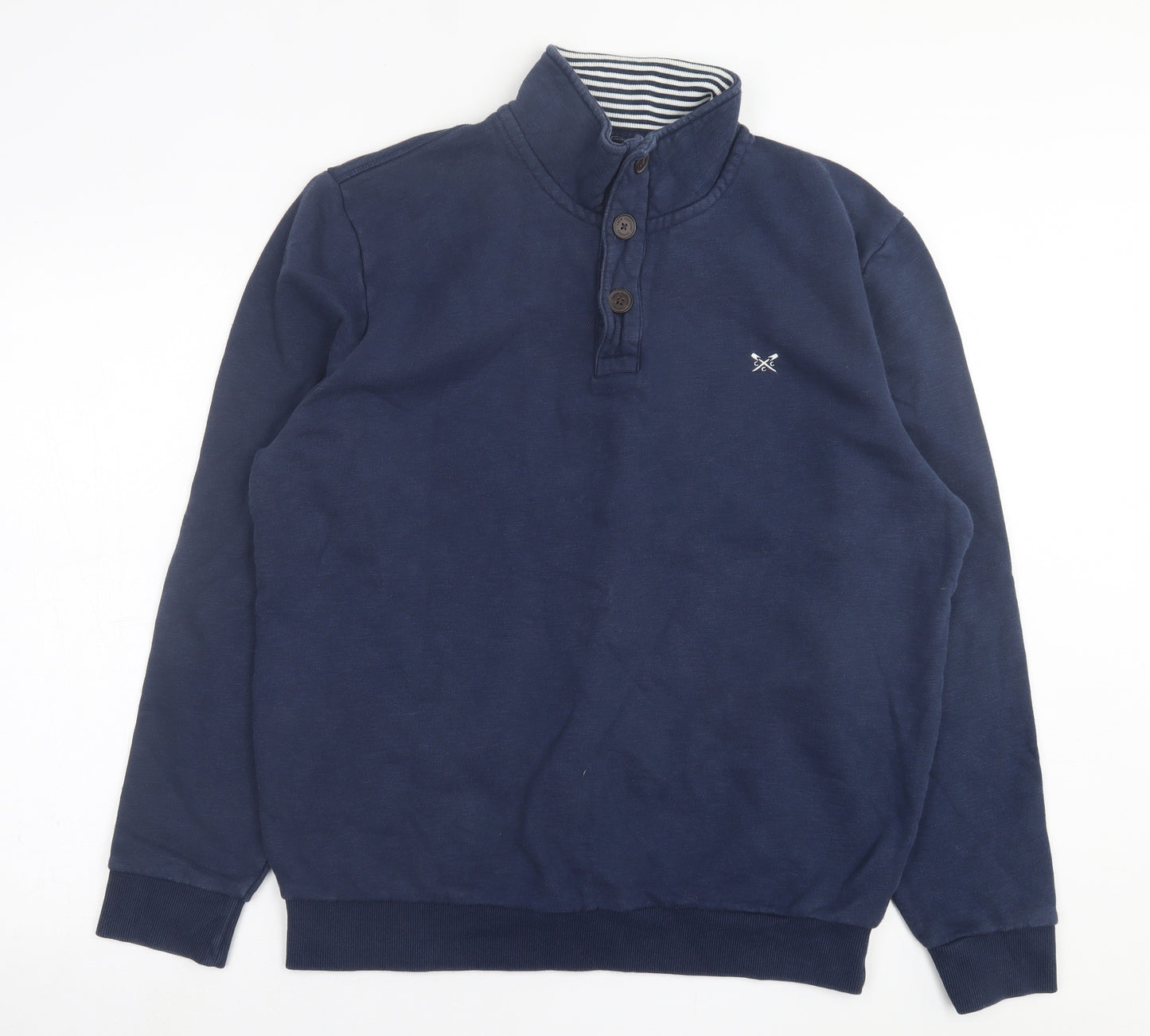 Crew Clothing Mens Blue  Cotton Pullover Sweatshirt Size XL