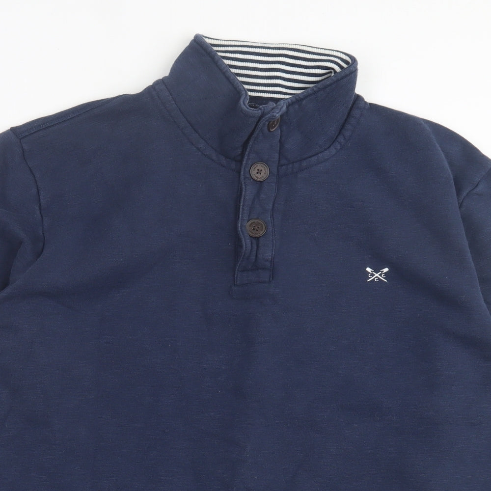 Crew Clothing Mens Blue  Cotton Pullover Sweatshirt Size XL