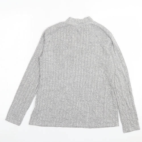 Papaya Womens Grey Crew Neck  Viscose Pullover Jumper Size 12