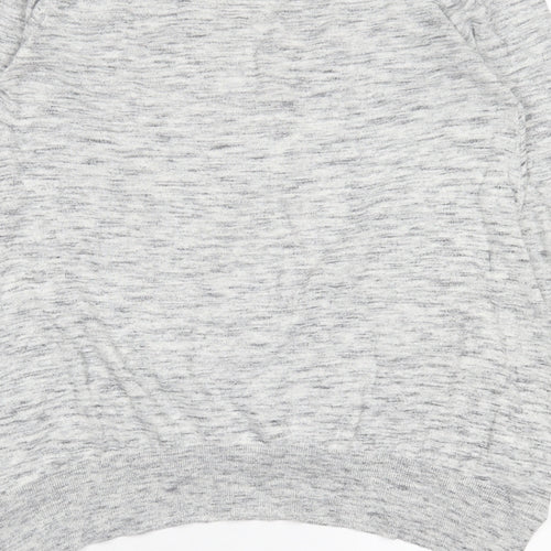 Zara Womens Grey V-Neck  Polyester Pullover Jumper Size M