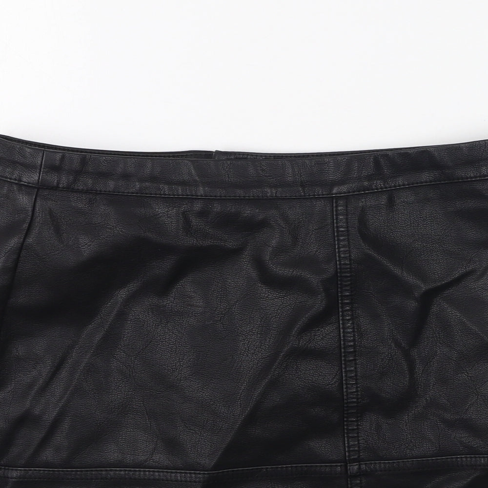 New Look Womens Black  Viscose Mini Skirt Size 10