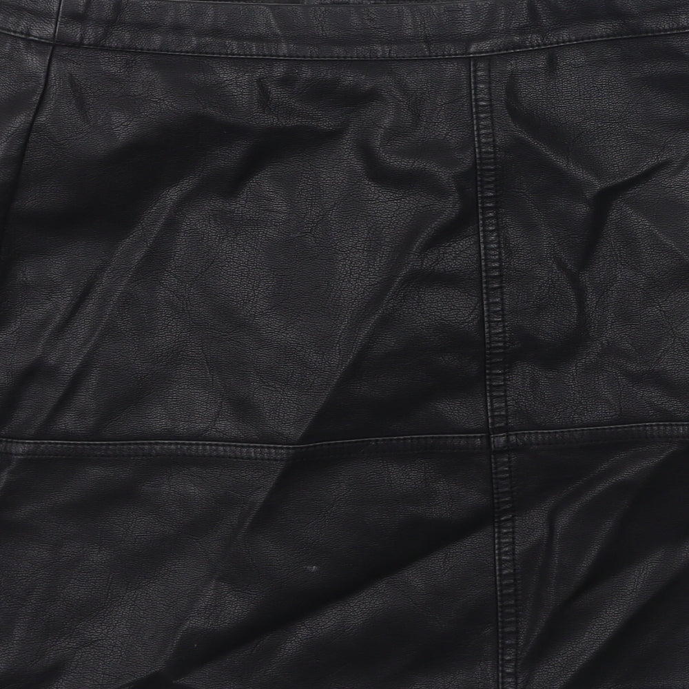 New Look Womens Black  Viscose Mini Skirt Size 10