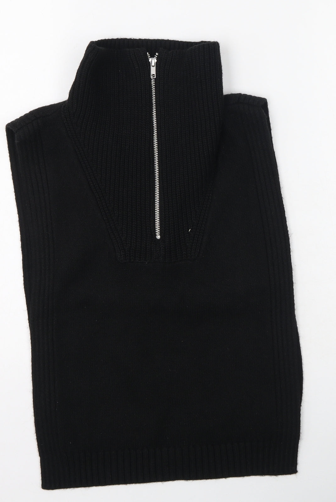 H&M Womens Black High Neck  Polyester Pullover Jumper One Size