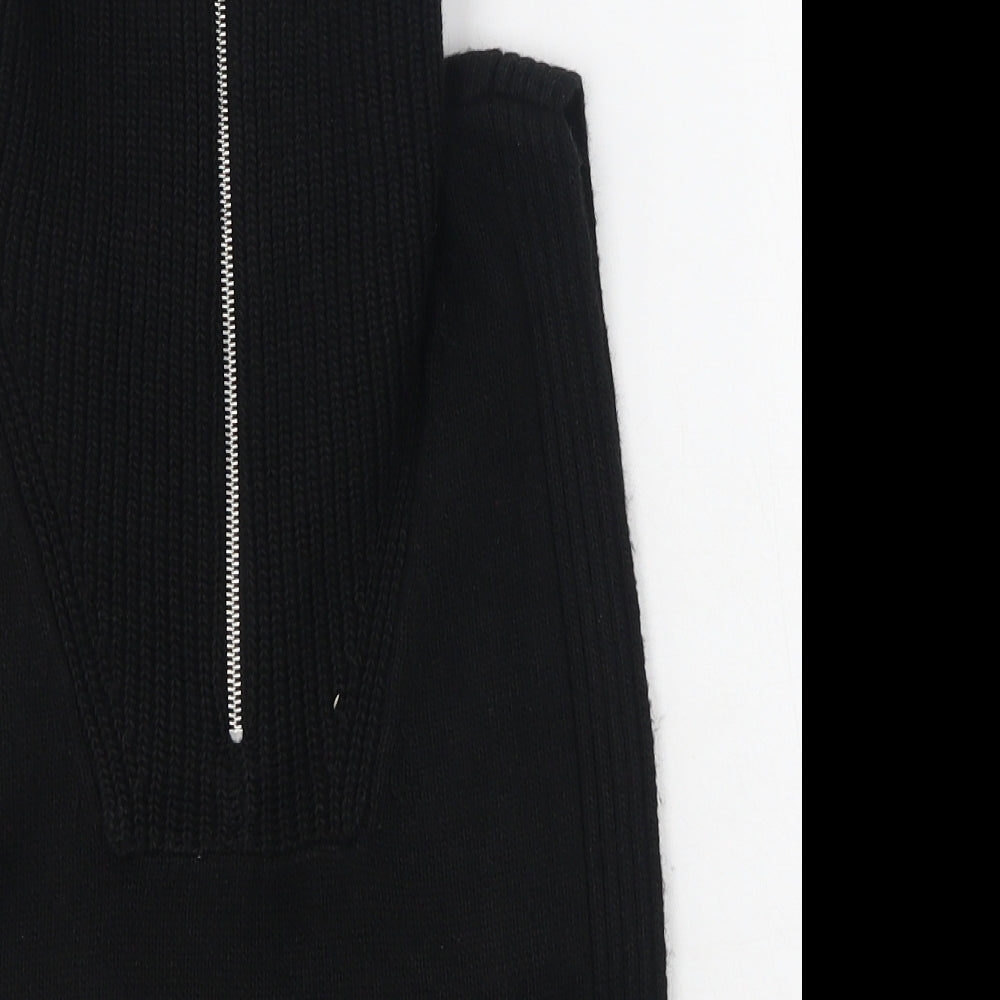 H&M Womens Black High Neck  Polyester Pullover Jumper One Size