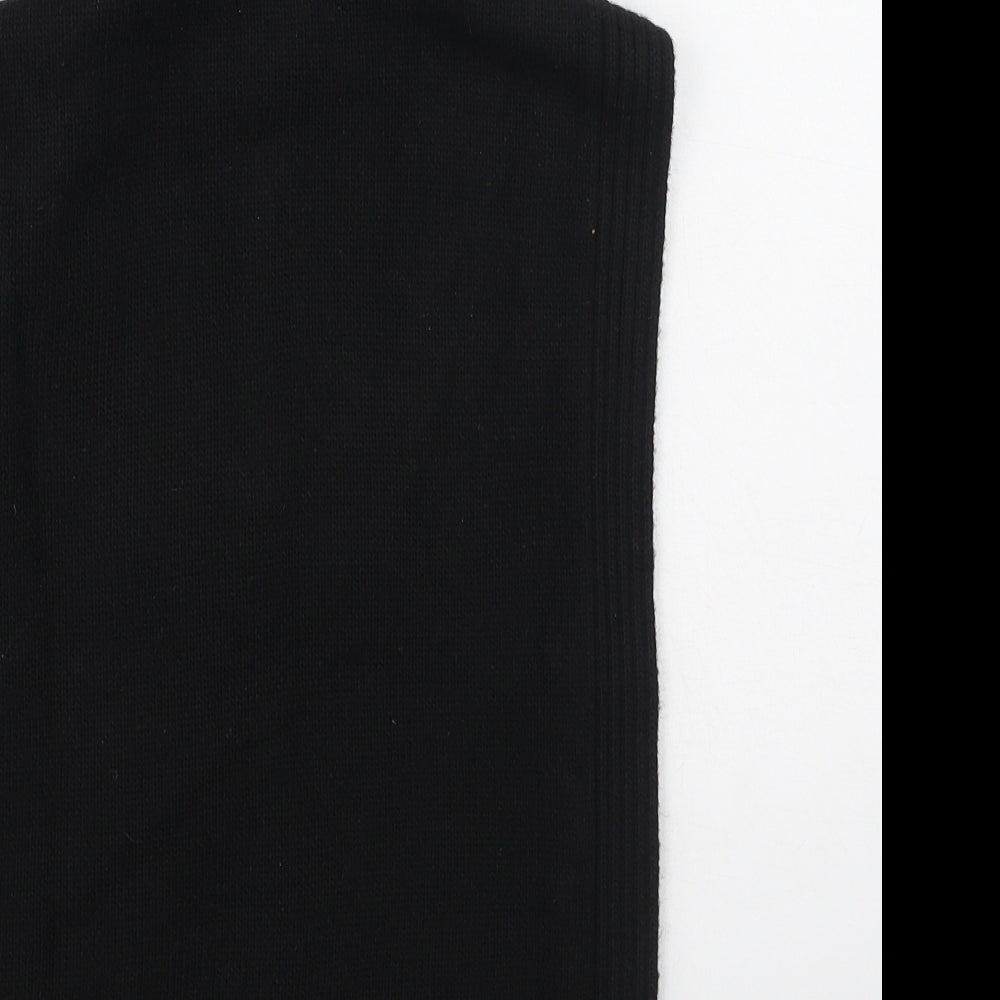 H&M Womens Black High Neck  Polyester Pullover Jumper One Size