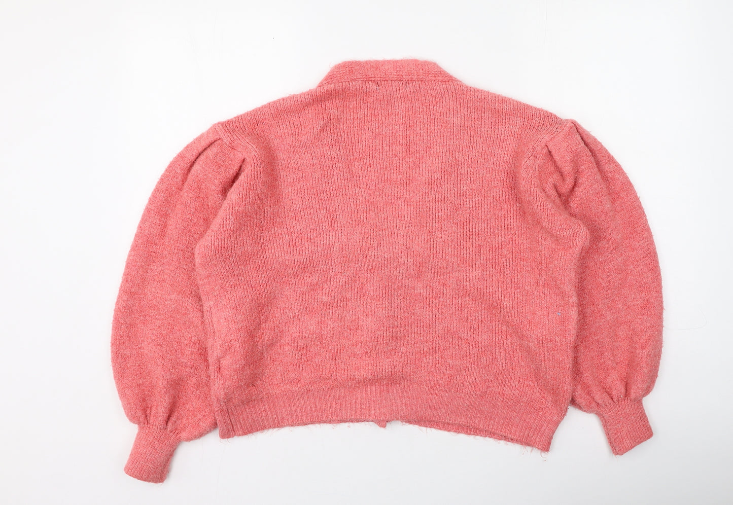 Primark  Womens Pink Round Neck  Acrylic Cardigan Jumper Size M