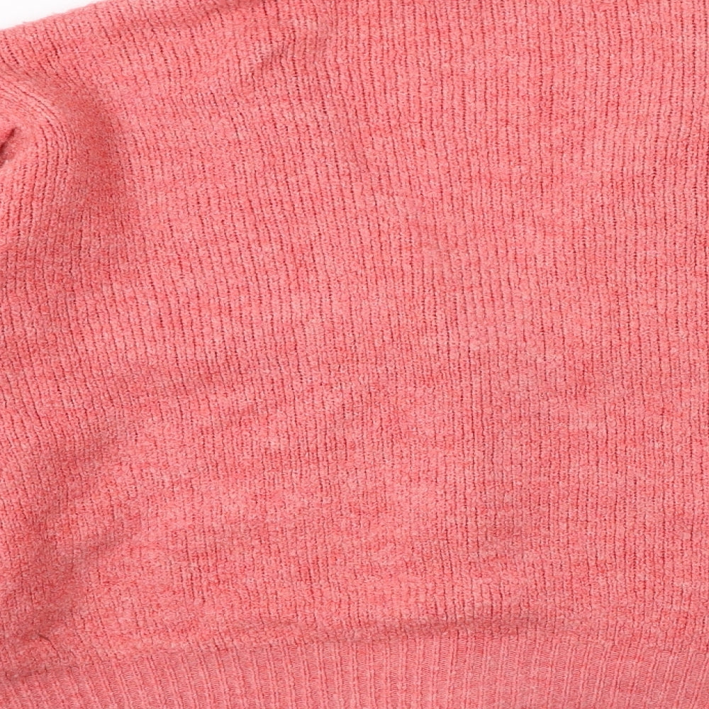 Primark  Womens Pink Round Neck  Acrylic Cardigan Jumper Size M