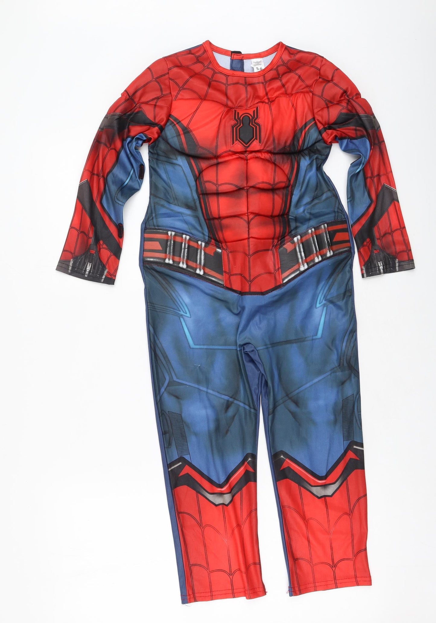 George  Boys Red  Polyester Basic Casual Size 5-6 Years Round Neck  - Spiderman