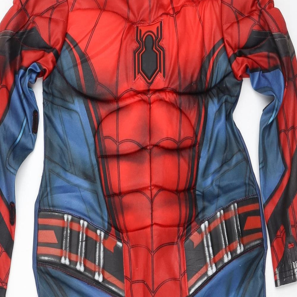 George  Boys Red  Polyester Basic Casual Size 5-6 Years Round Neck  - Spiderman