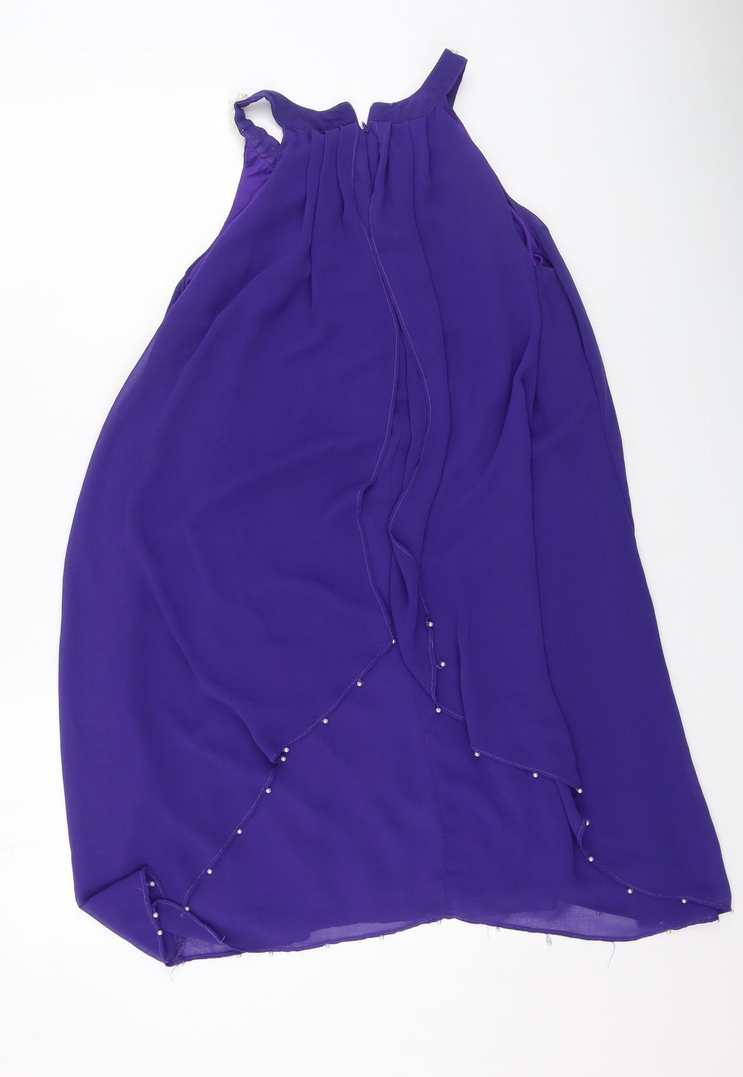 jumpo Womens Purple  Polyester Shift  Size M  Round Neck