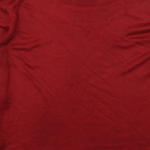 Berkertex Womens Red Round Neck  Acrylic Pullover Jumper Size 14