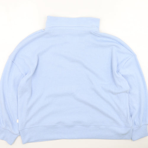 George  Womens Blue Collared  Polyester Pullover Jumper Size 16
