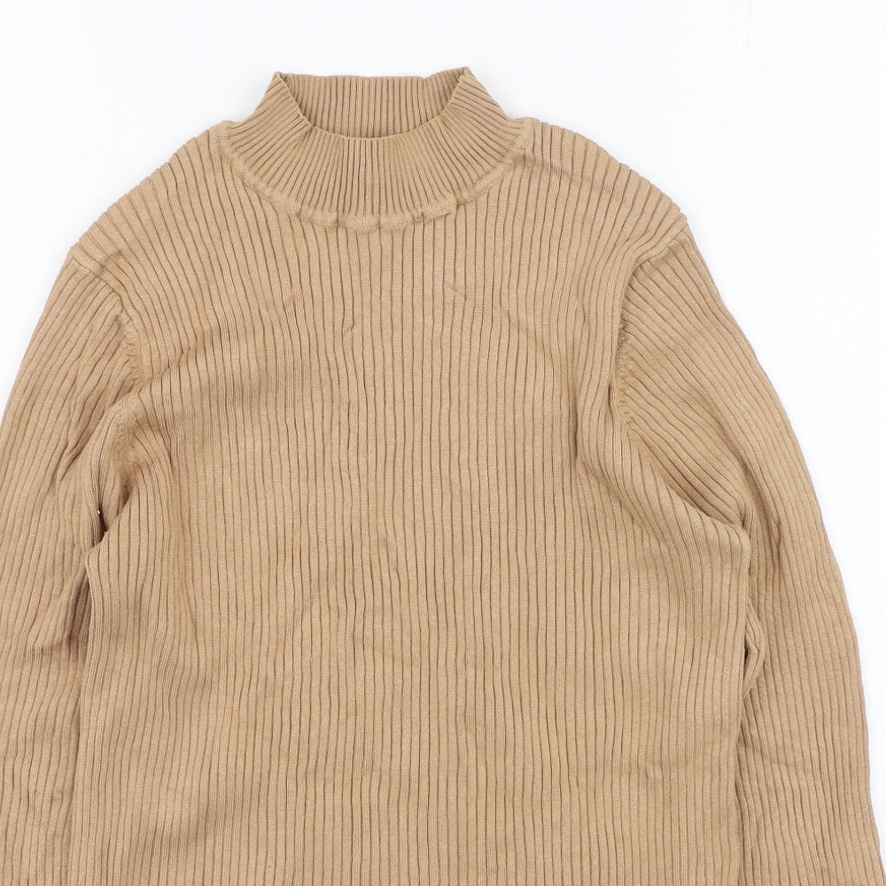 Primark  Womens Brown High Neck  Viscose Pullover Jumper Size XL