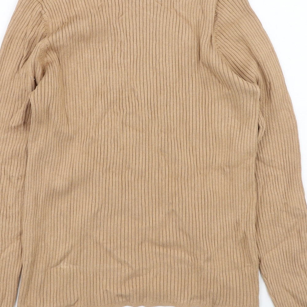Primark  Womens Brown High Neck  Viscose Pullover Jumper Size XL