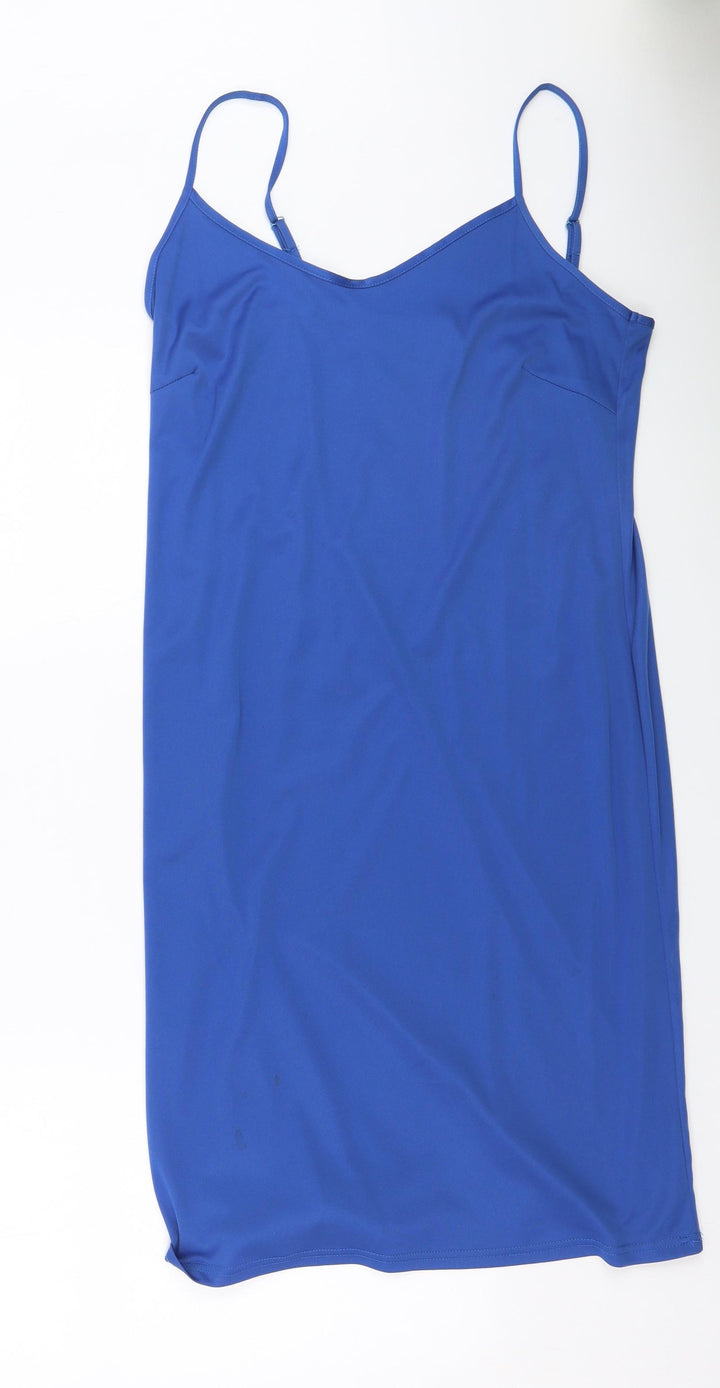 Nightingales Womens Blue  Polyamide Shift  Size 14  Round Neck