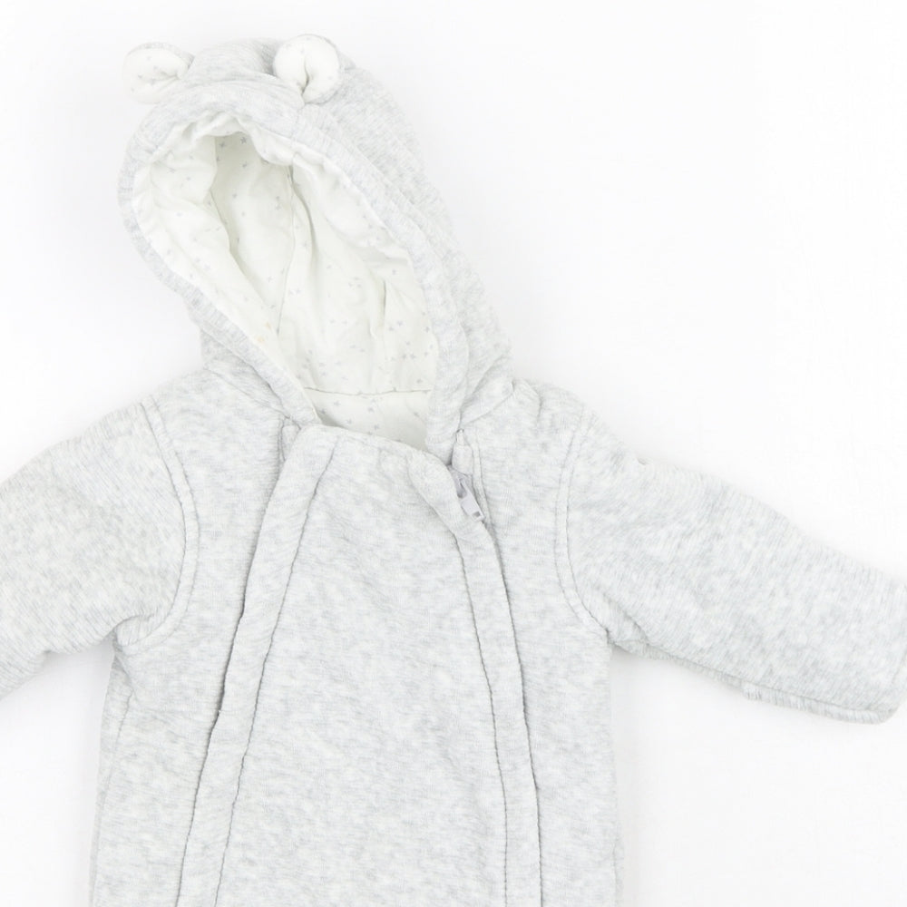 George  Baby Grey  Polyester Romper One-Piece Size 0-3 Months