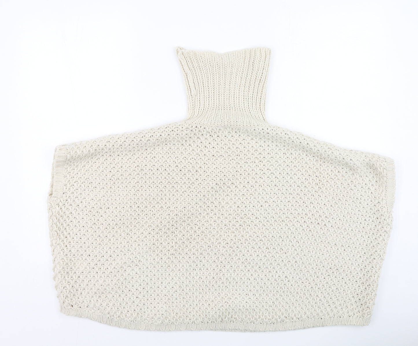 Primark  Girls Ivory High Neck  Acrylic Pullover Jumper Size 10-11 Years