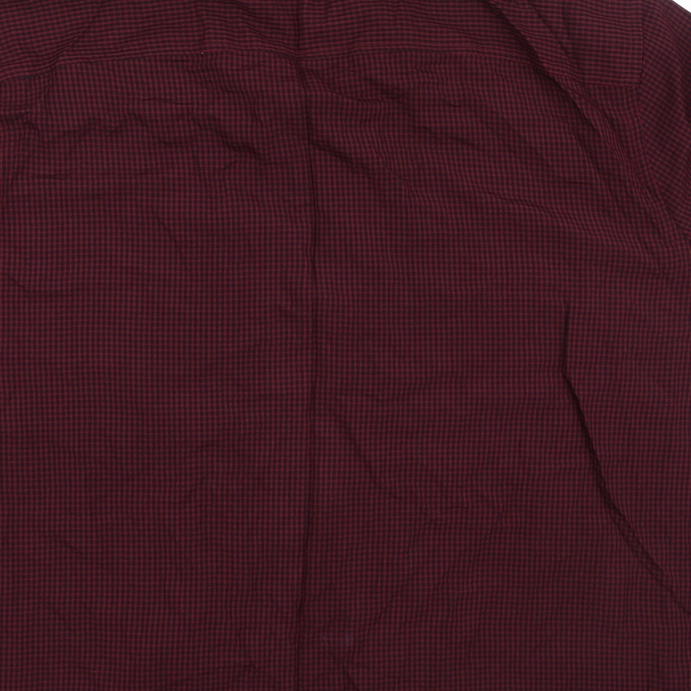 F&F Mens Purple Plaid Cotton  Polo Size 3XL Collared