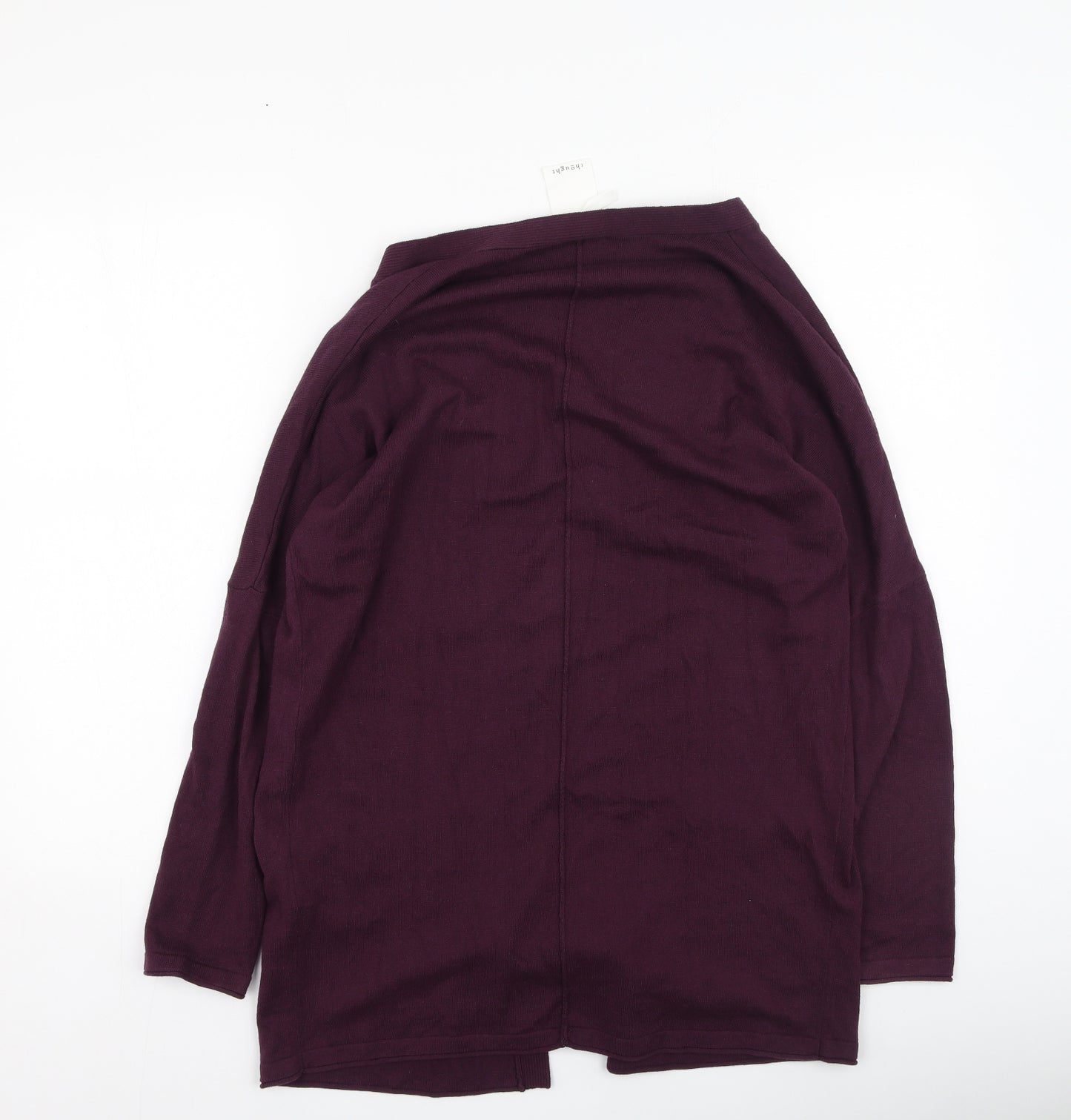 thought Womens Purple V-Neck  Cotton Full Zip Jumper Size 10
