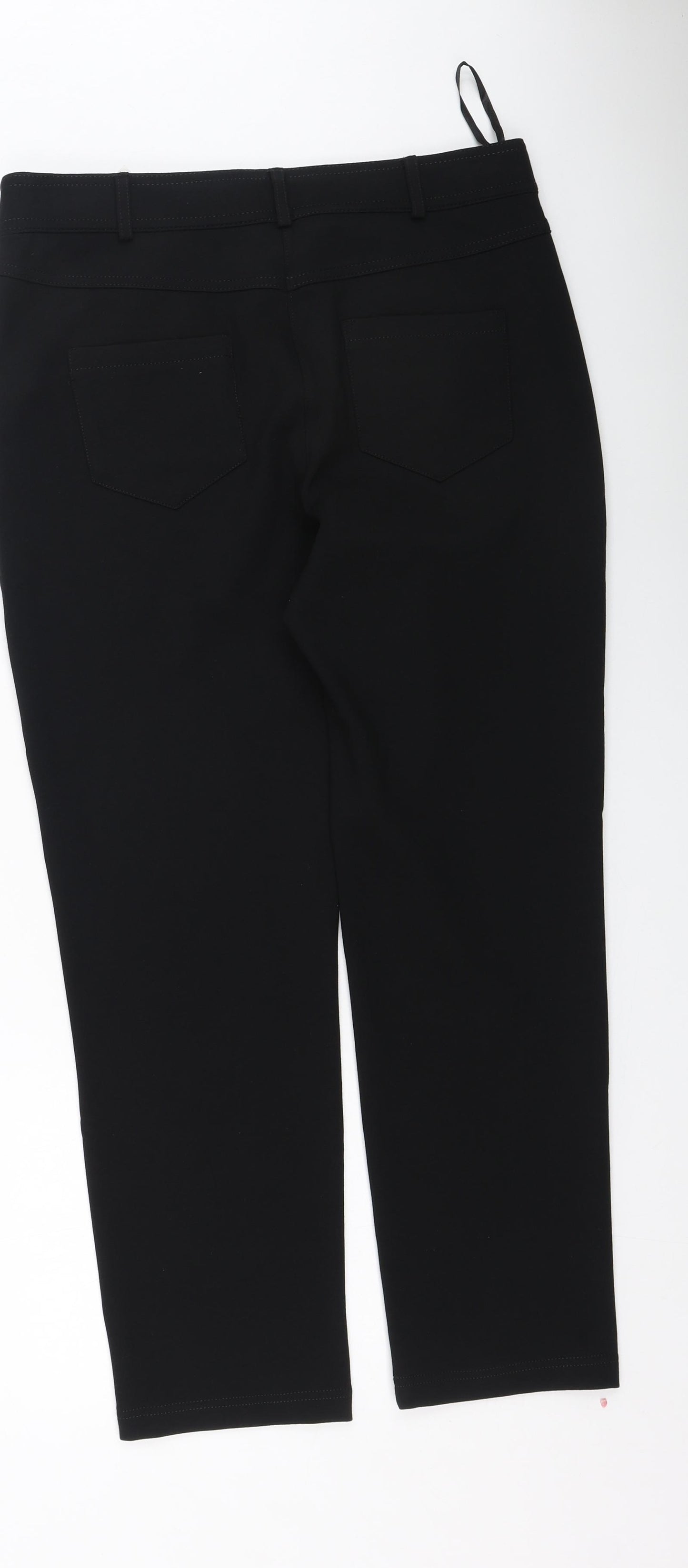 Dunnes Stores Womens Black  Nylon Trousers  Size 14 L26 in Regular