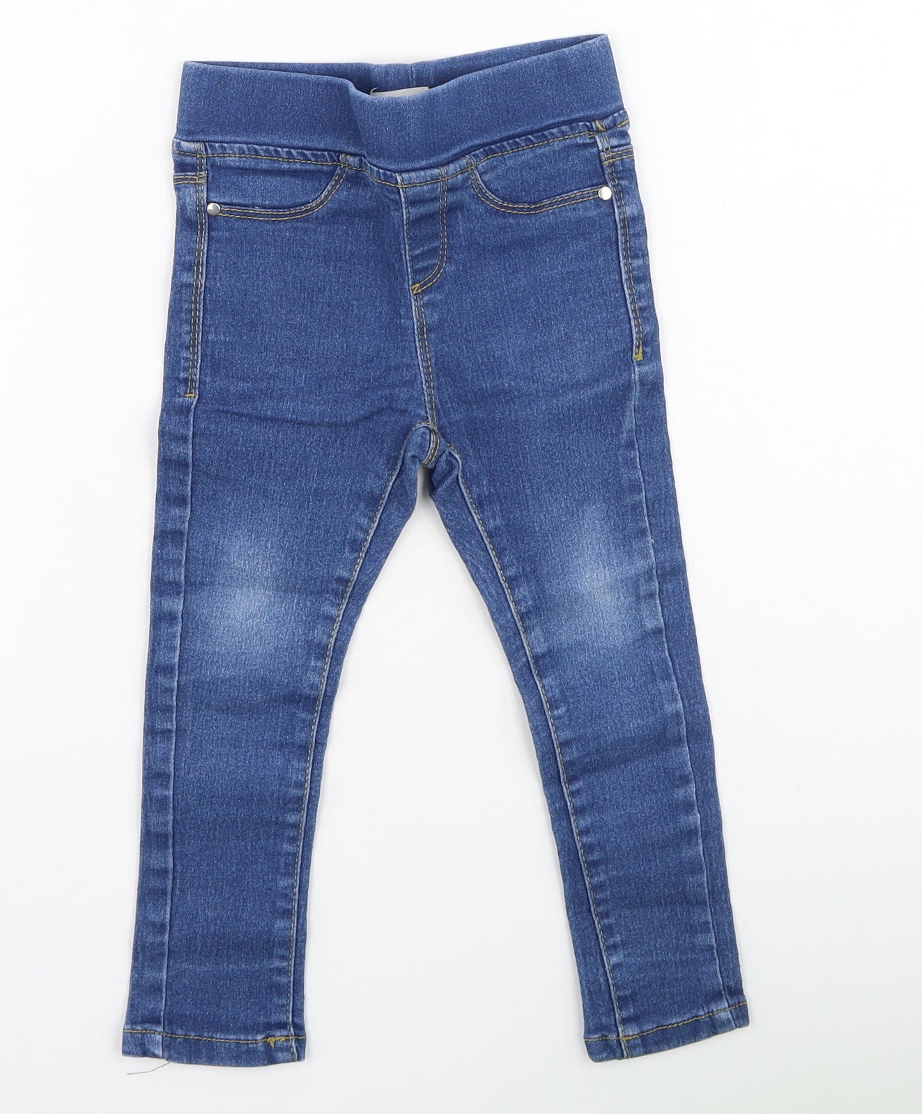 Pep&co  Girls Blue  Cotton Capri Jeans Size 18-24 Months