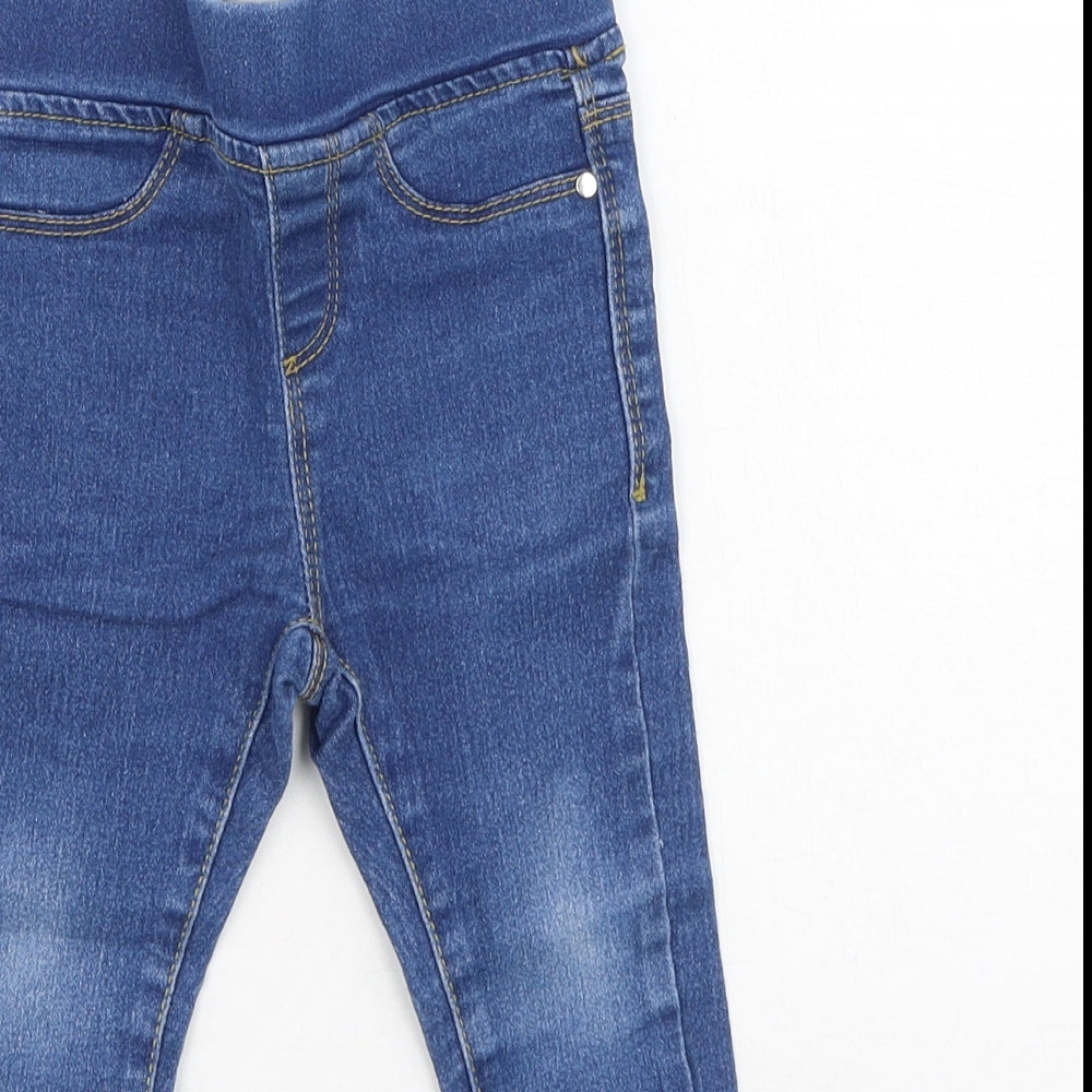 Pep&co  Girls Blue  Cotton Capri Jeans Size 18-24 Months