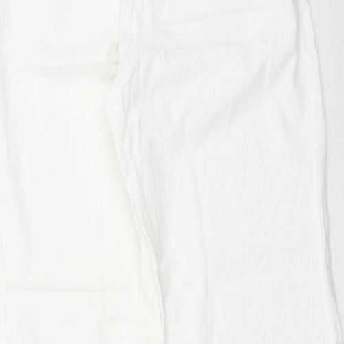 Preworn Womens White  Polyester Trousers  Size 30 L28 in Regular