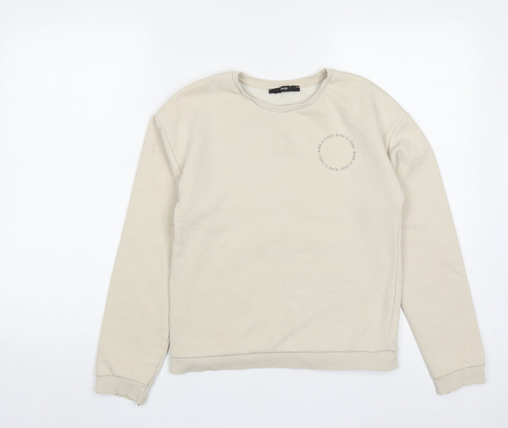 George Girls Beige  Cotton Pullover Sweatshirt Size 12-13 Years   - Kind Is Cool