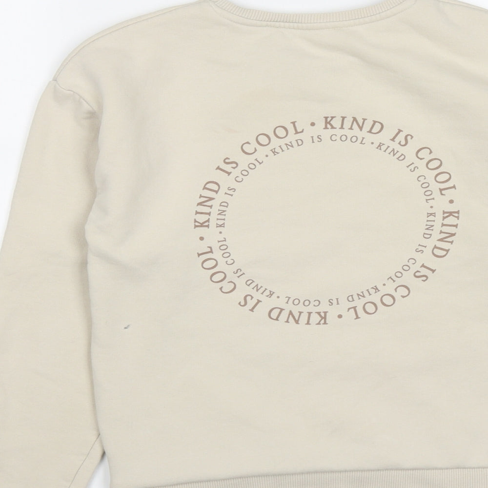 George Girls Beige  Cotton Pullover Sweatshirt Size 12-13 Years   - Kind Is Cool