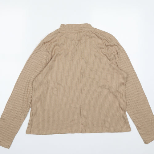 Georgte Womens Beige Round Neck  Viscose Pullover Jumper Size 22
