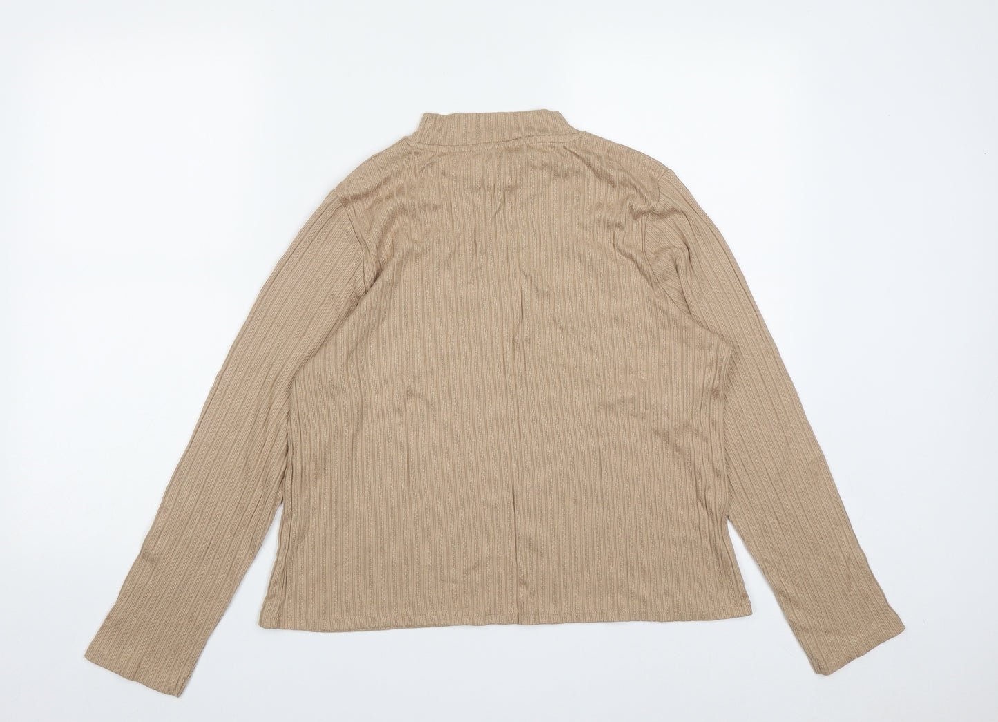 Georgte Womens Beige Round Neck  Viscose Pullover Jumper Size 22