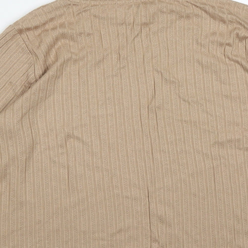Georgte Womens Beige Round Neck  Viscose Pullover Jumper Size 22